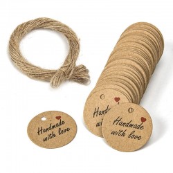 100pcs Round Kraft Paper Gift Tags8