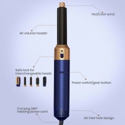 Cross border new product five in one hot air multifunctional hair dryer with high-speed straight hair and curly hair, automatic styling and hairdressing dual-use