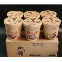Hi Foodie 300 Authentic Chongqing Large Barrel Fine Powder Sour and Spicy Powder Convenient Fast Food Full Box Instant Noodles