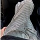 New minimalist and sweet black and white striped sleeping pants for women in plus size, loose and casual for home use, can be worn outside, and long pants for strolling New minimalist and sweet black and white striped sleeping pants for women in plus size, loose and casual for home use, can be worn outside, and long pants for strolling