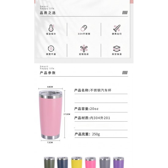 20oz Ice King Cup 304 Insulated Cup Portable Water Cup Car Office Car Coffee Cup Stainless Steel 20oz Ice King Cup 304 Insulated Cup Portable Water Cup Car Office Car Coffee Cup Stainless Steel