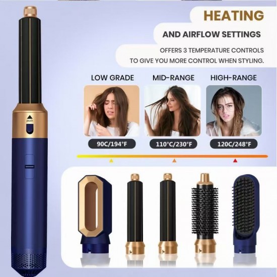 Cross border new product five in one hot air multifunctional hair dryer with high-speed straight hair and curly hair, automatic styling and hairdressing dual-use Cross border new product five in one hot air multifunctional hair dryer with high-speed straight hair and curly hair, automatic styling and hairdressing dual-use