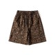 Summer new leopard print American style full print handsome shirt, casual short sleeved shorts set, versatile and trendy two-piece set Summer new leopard print American style full print handsome shirt, casual short sleeved shorts set, versatile and trendy two-piece set