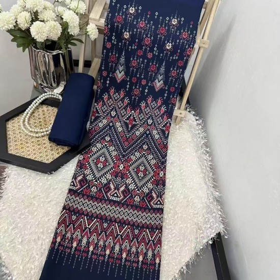 Thailand new fabric ethnic minority style printed fabric matching sisters group (non refundable)