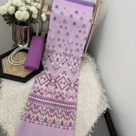 Thailand new fabric ethnic minority style printed fabric matching sisters group (non refundable)