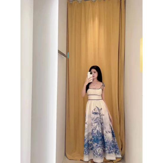 Z Home Light Luxury High End 2025 Early Spring Vacation Australia Elegant High Waist Rope Linen Strap Medium Long Dress Z Home Light Luxury High End 2025 Early Spring Vacation Australia Elegant High Waist Rope Linen Strap Medium Long Dress