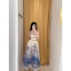 Z Home Light Luxury High End 2025 Early Spring Vacation Australia Elegant High Waist Rope Linen Strap Medium Long Dress Z Home Light Luxury High End 2025 Early Spring Vacation Australia Elegant High Waist Rope Linen Strap Medium Long Dress