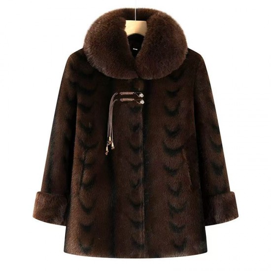 thick mink fur coat