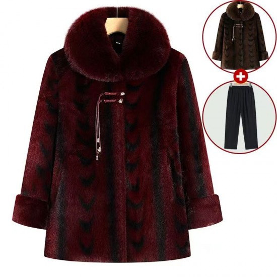 thick mink fur coat