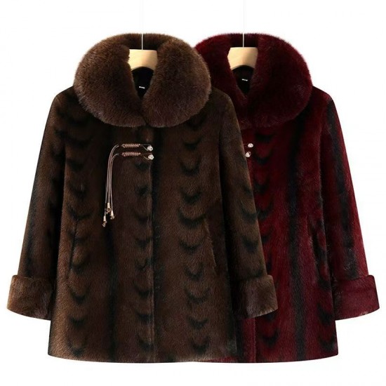 thick mink fur coat