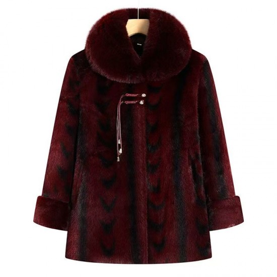 thick mink fur coat